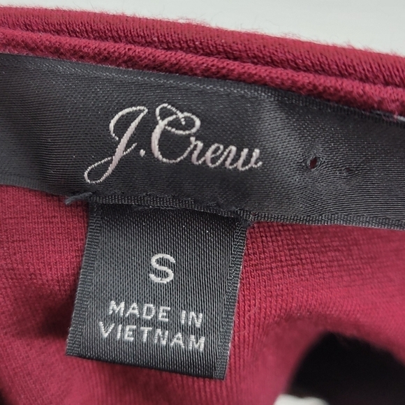 J.Crew Maroon Jeweled button-back ponte top Size S - Picture 6 of 11